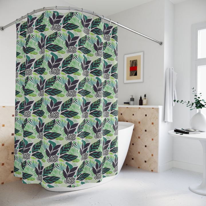 Shower Curtain - Vibrant Tropical Leaf Design