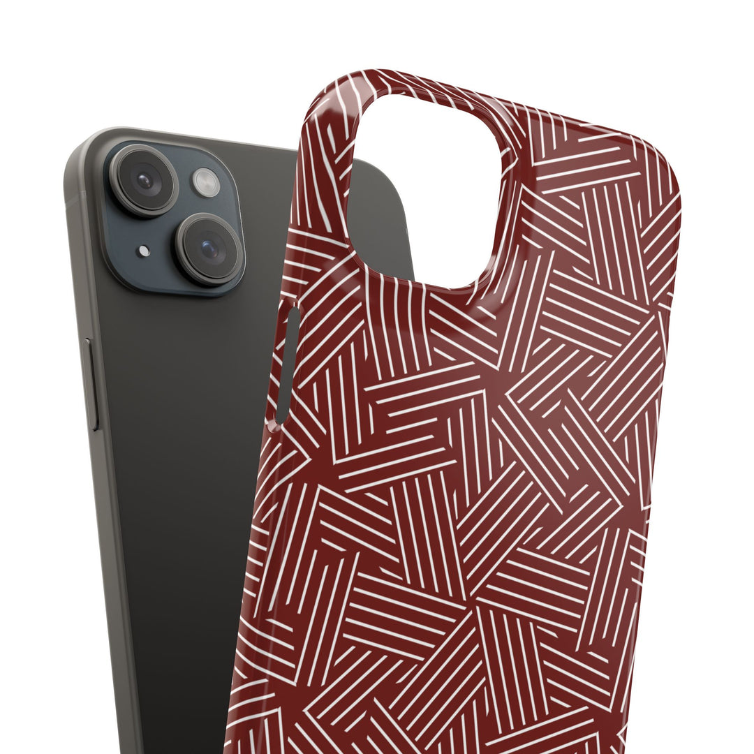 Red Line Pattern Case