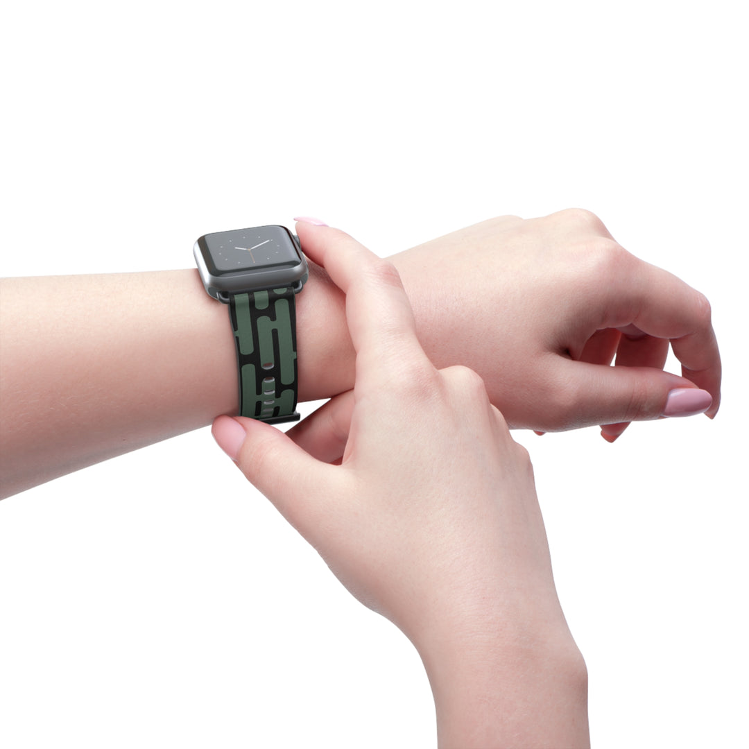 Green Geometric Watchband