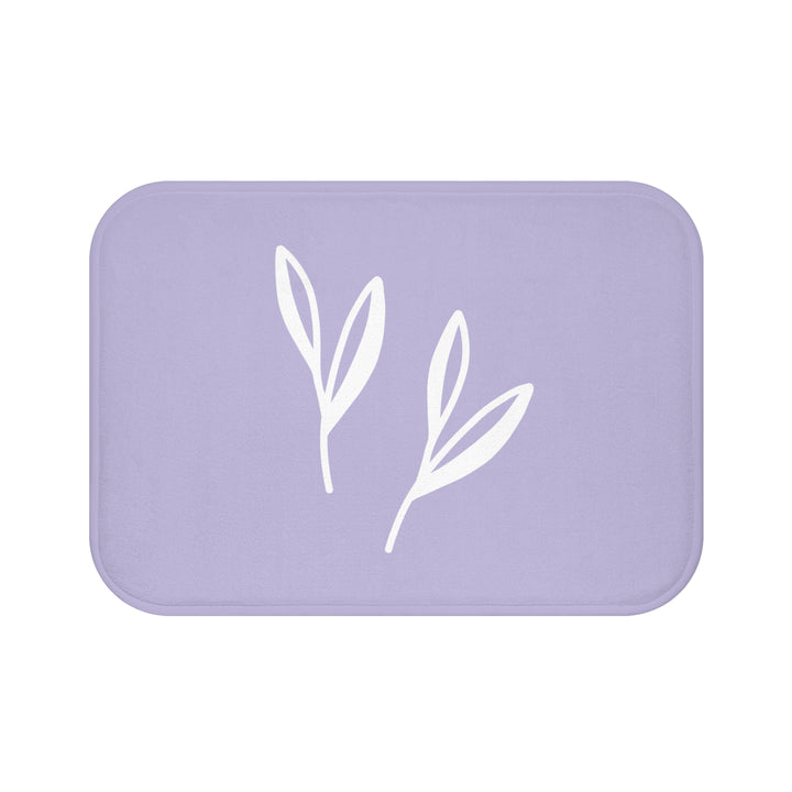 Bath Mat - Dual Leaf Lavender Design