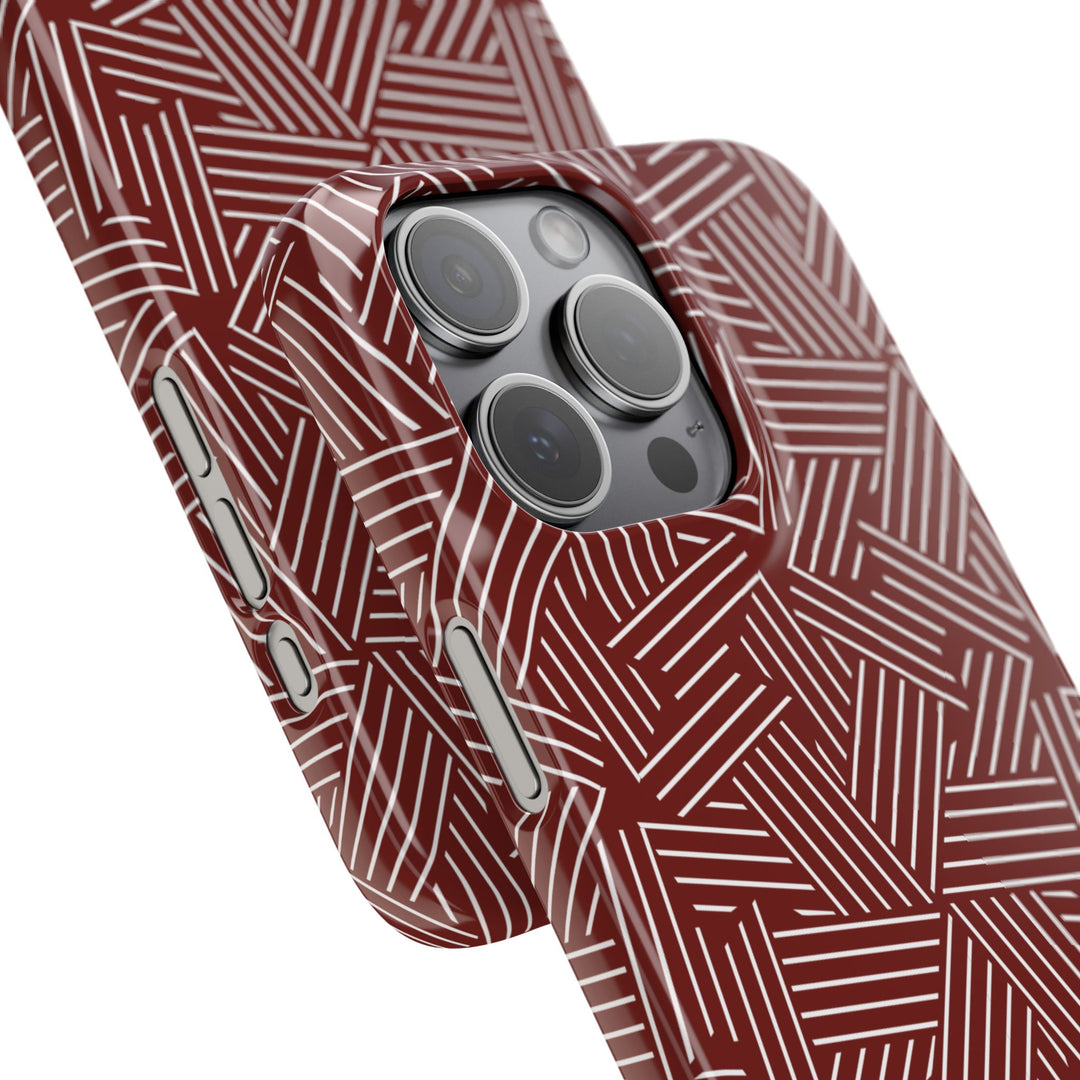 Red Line Pattern Case