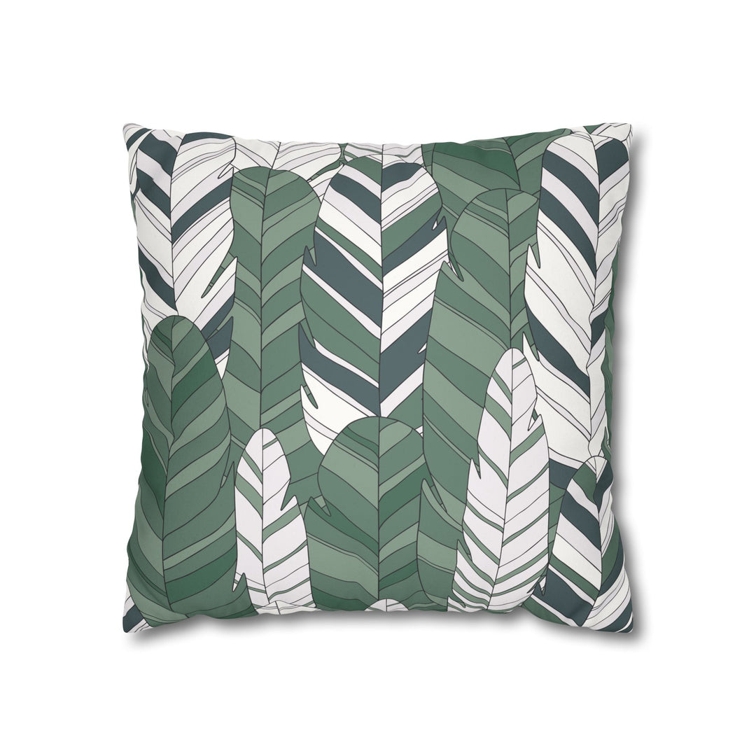 Pillow Cover - Tropical Leaf Design