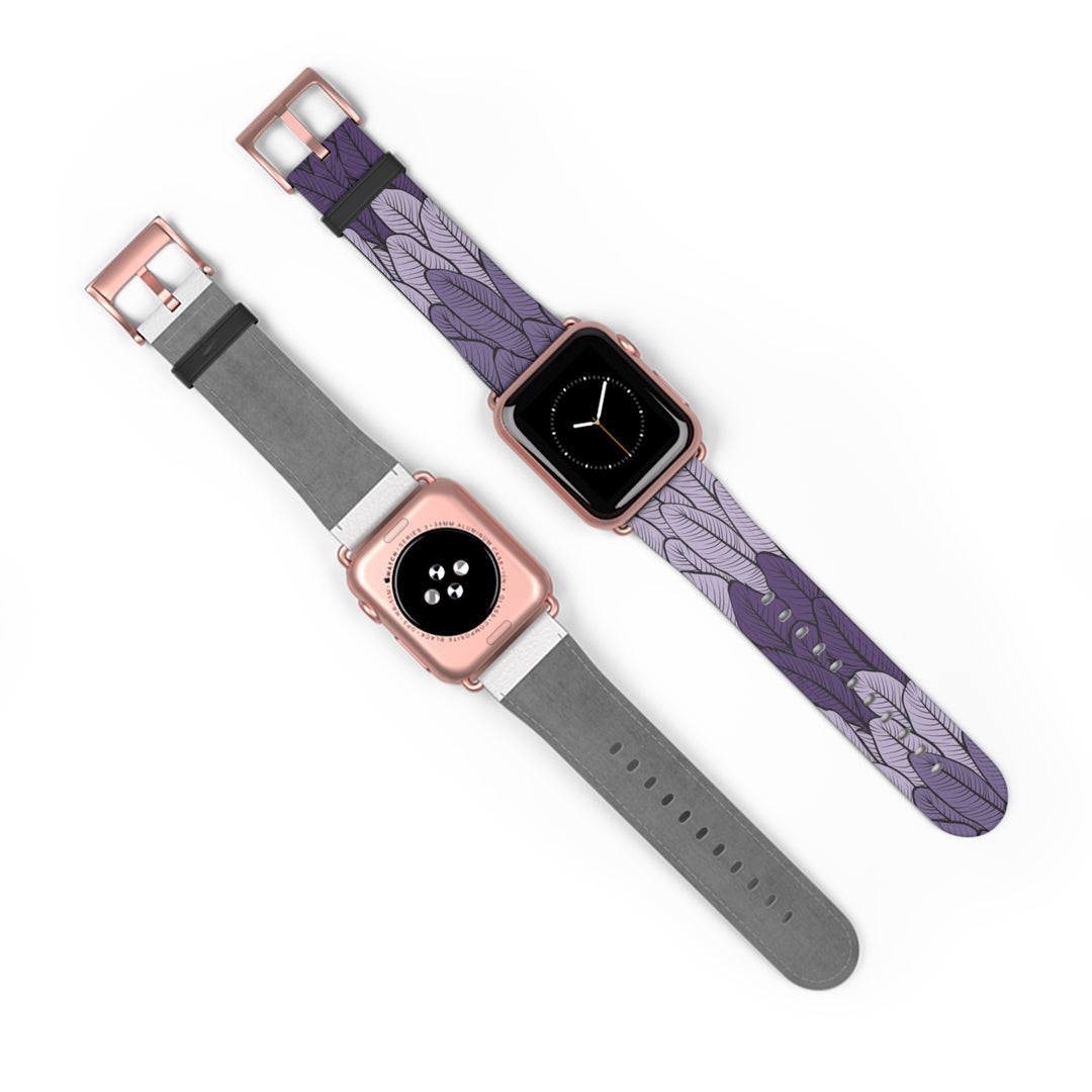 Purple Leaves Watch Band