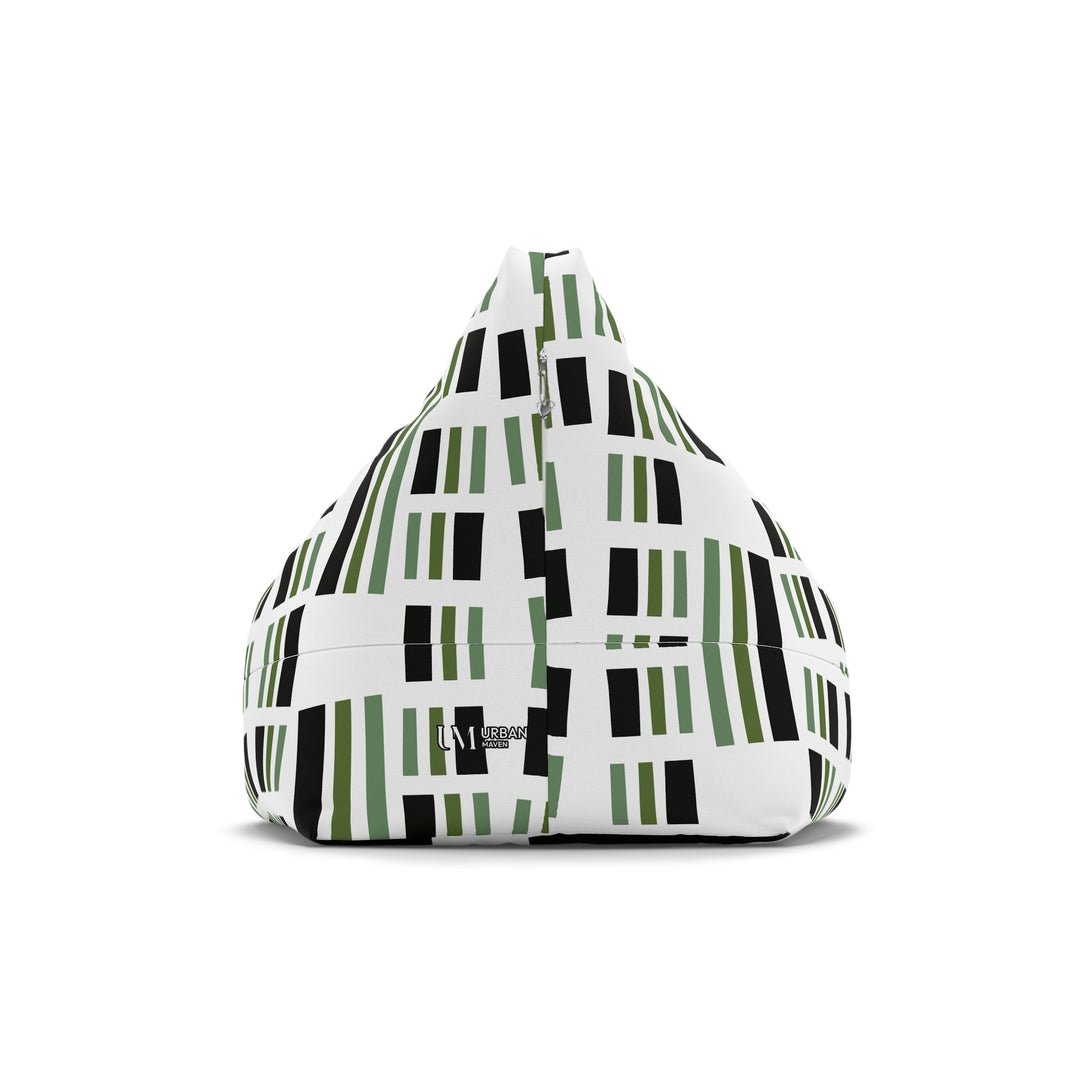 Green & Black Checkered Bean Bag