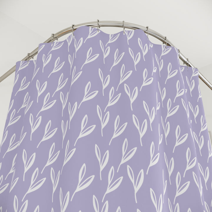 Shower Curtain - Lavender Leaf Pattern