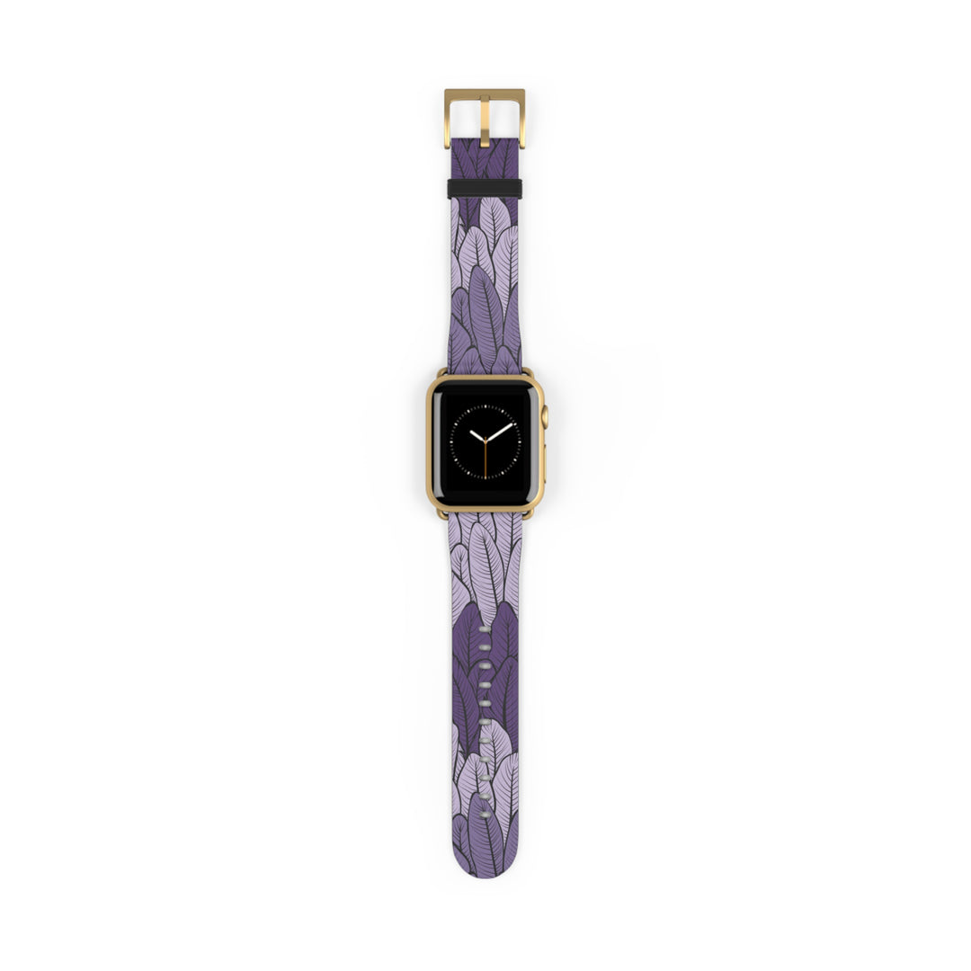 Purple Leaves Watch Band