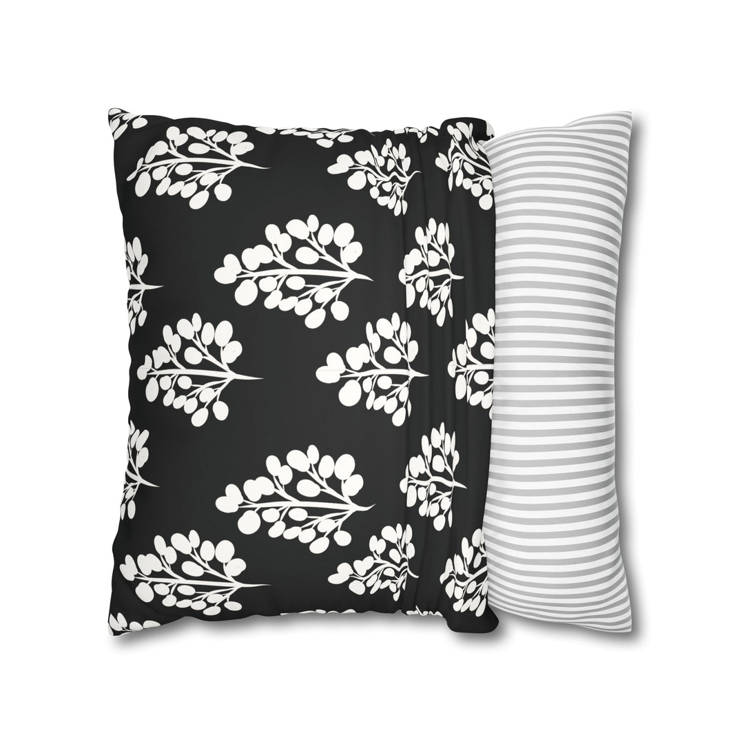 Pillow Cover - Chic Black & White Botanical Design