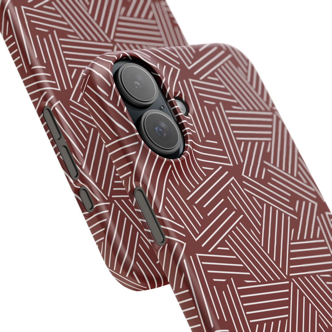 Red Line Pattern Case