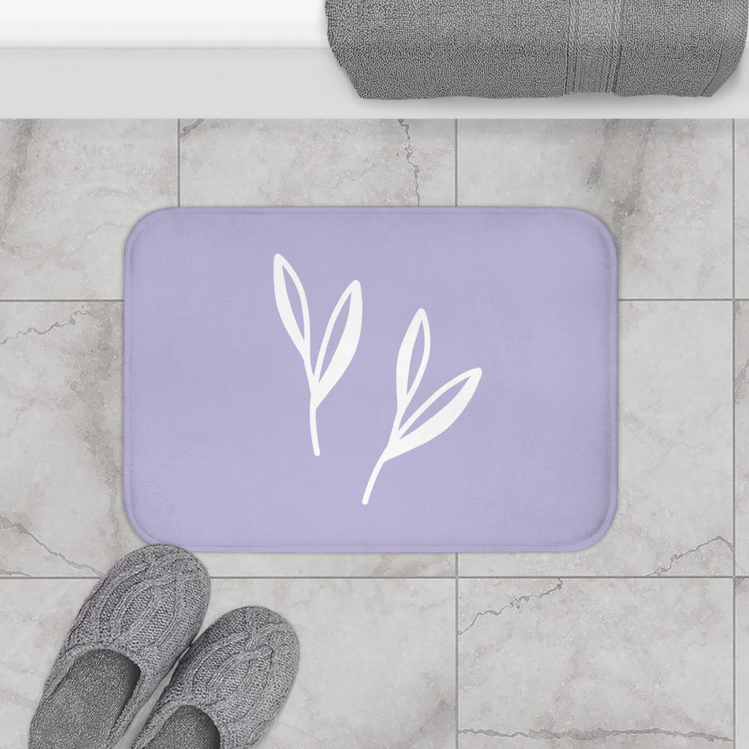 Bath Mat - Dual Leaf Lavender Design