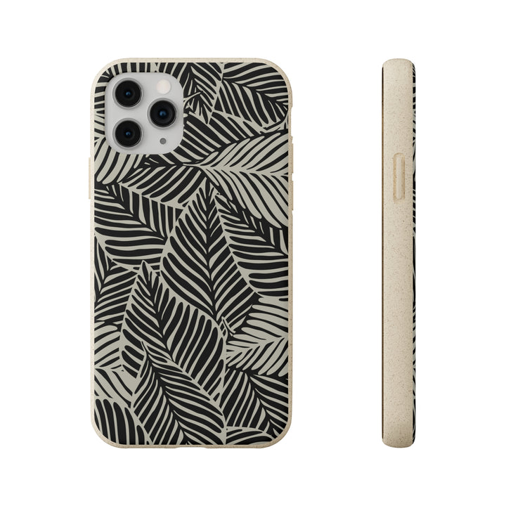 Elegant Leaf-Pattern Biodegradable Phone Case