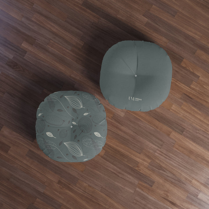 Modern and Minimalist Tufted Floor Pillow, Round Design