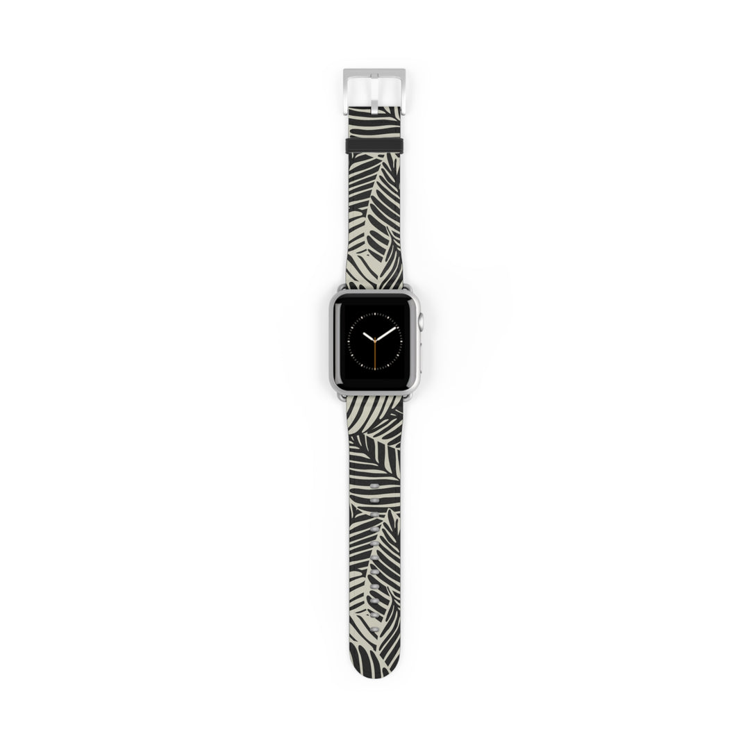 Monochrome Leaf Apple Watch Band