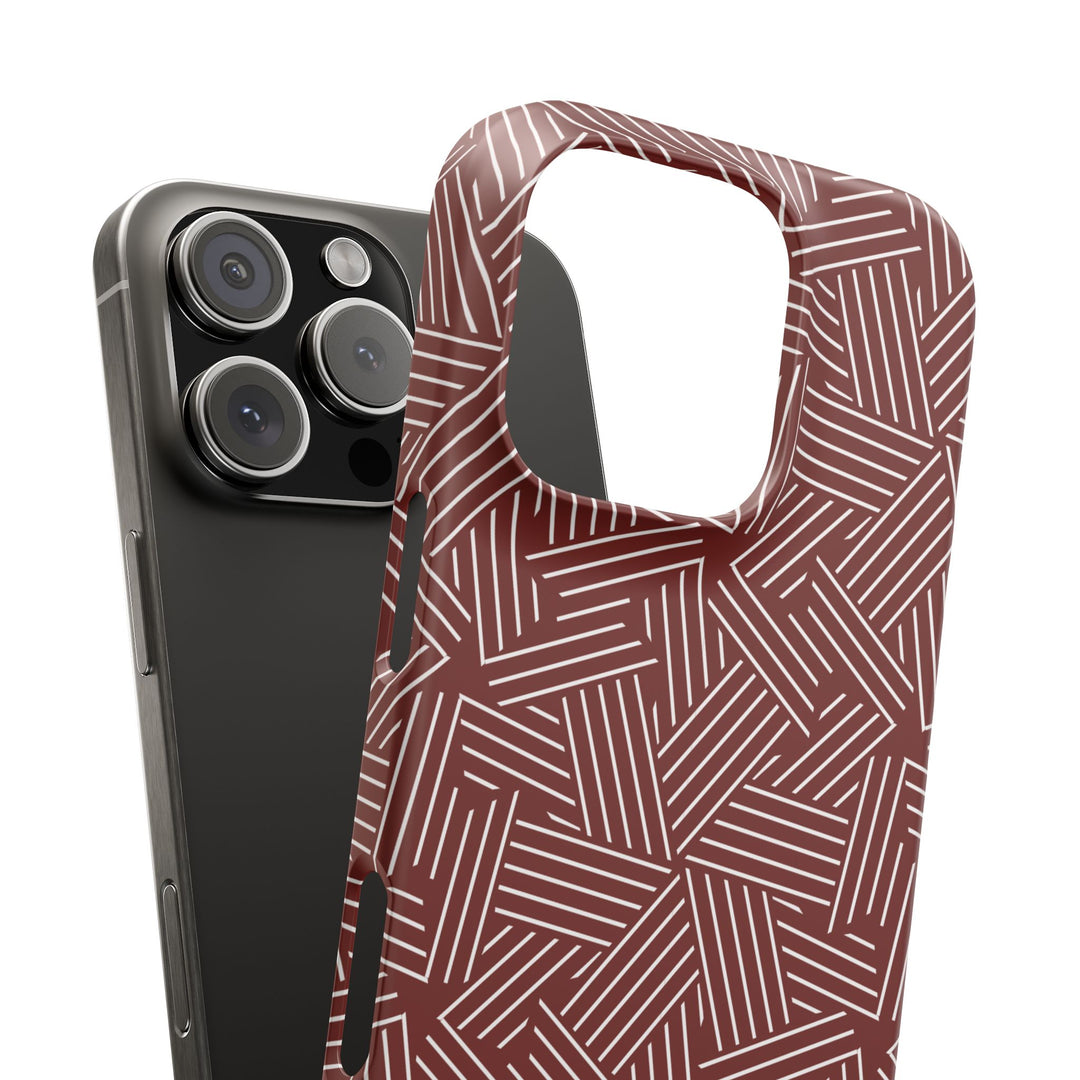 Red Line Pattern Case