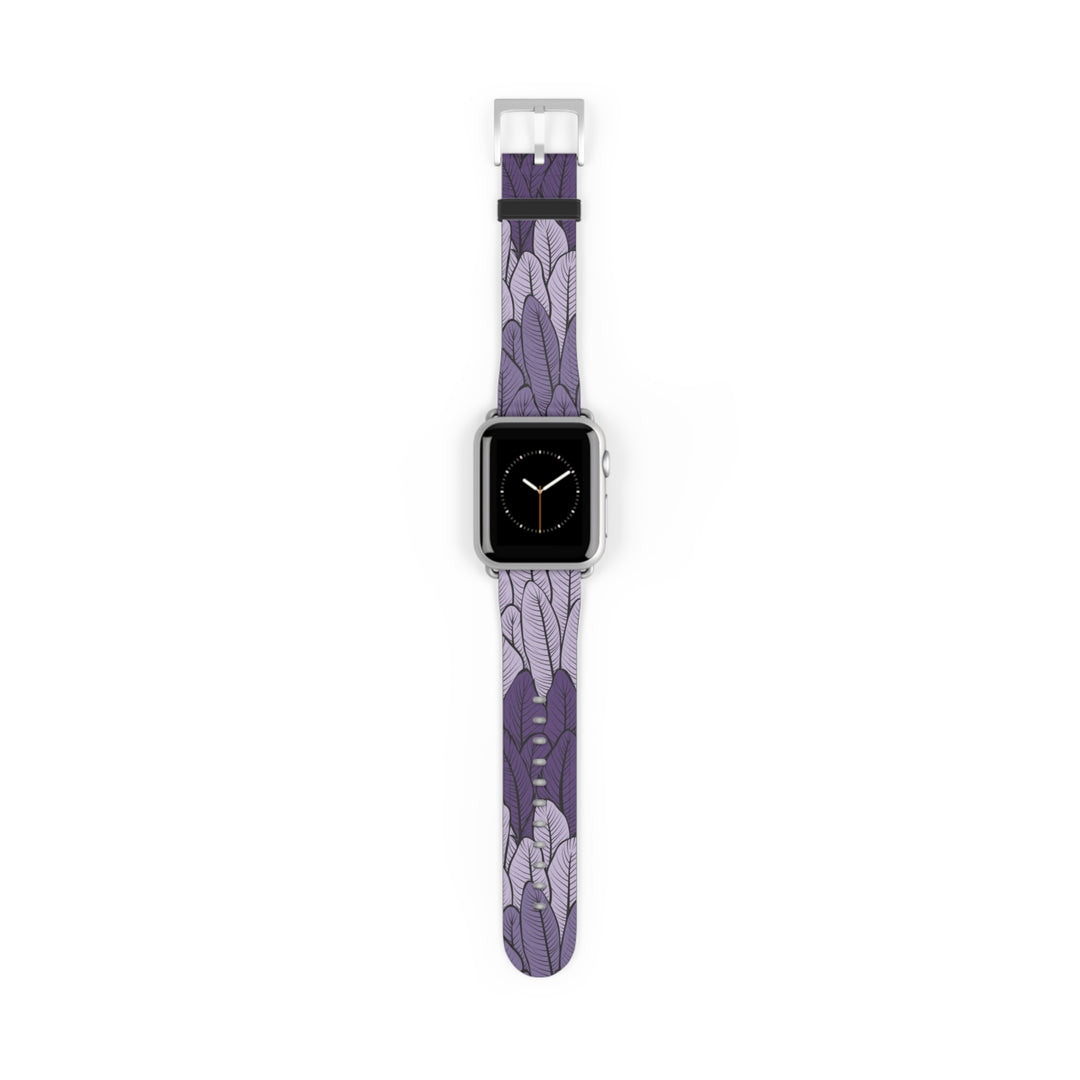 Purple Leaves Watch Band