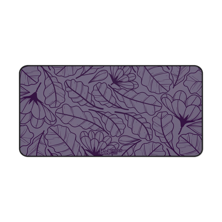 Urban Maven Desk Mat - Purple Tropical Leaf Design