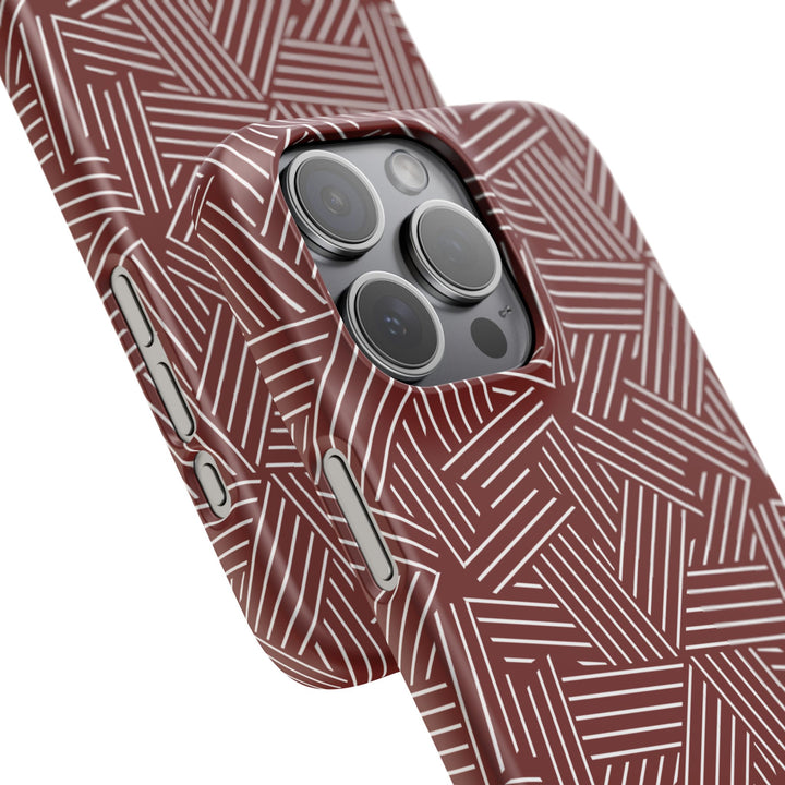 Red Line Pattern Case