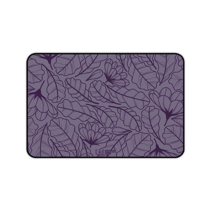 Urban Maven Desk Mat - Purple Tropical Leaf Design