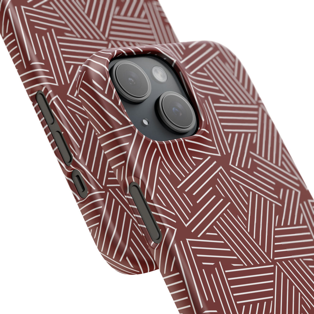 Red Line Pattern Case