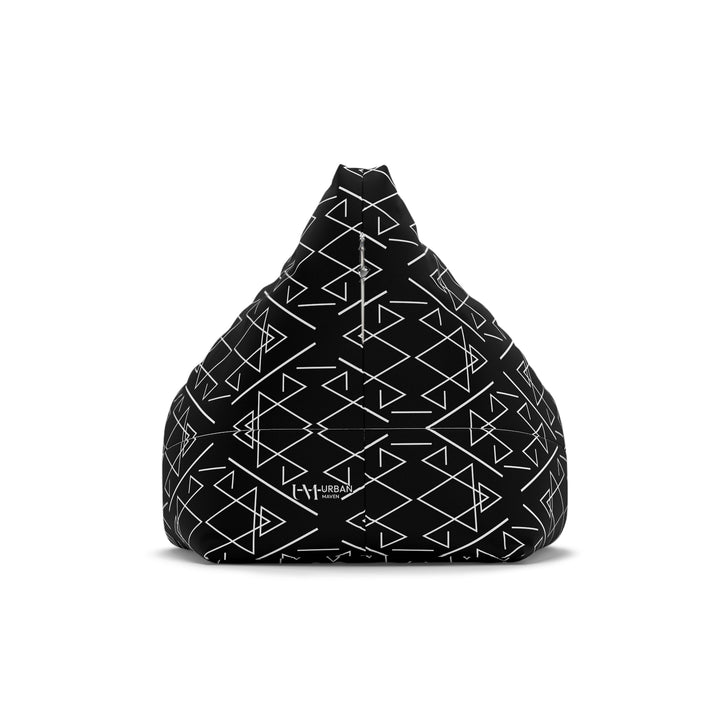 Geometric Black Bean Bag Cover