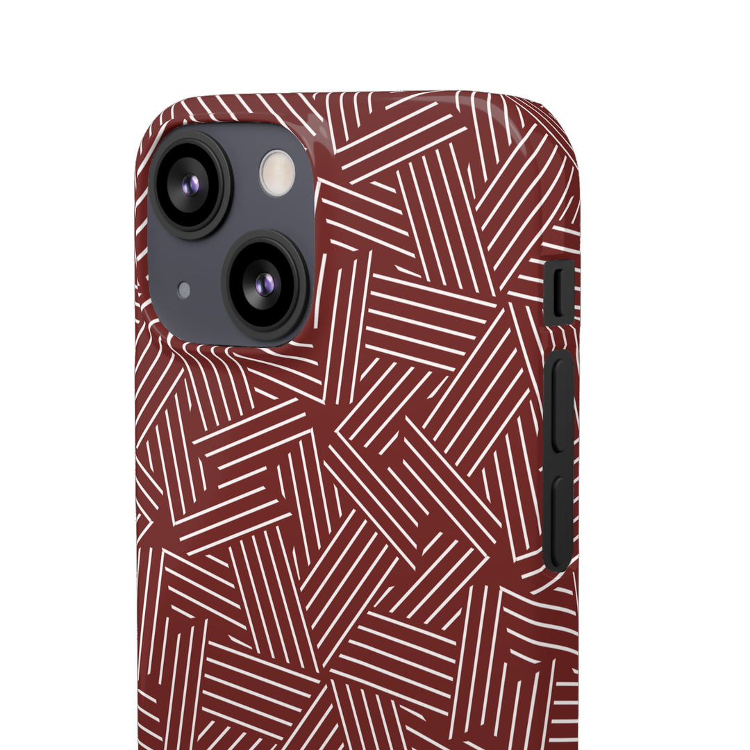 Red Line Pattern Case