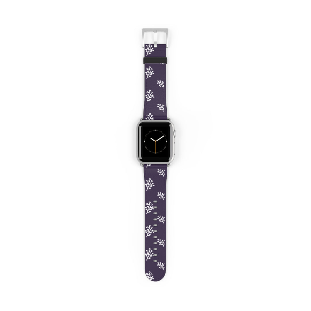 Delicate Bloom Faux Leather Watch Band