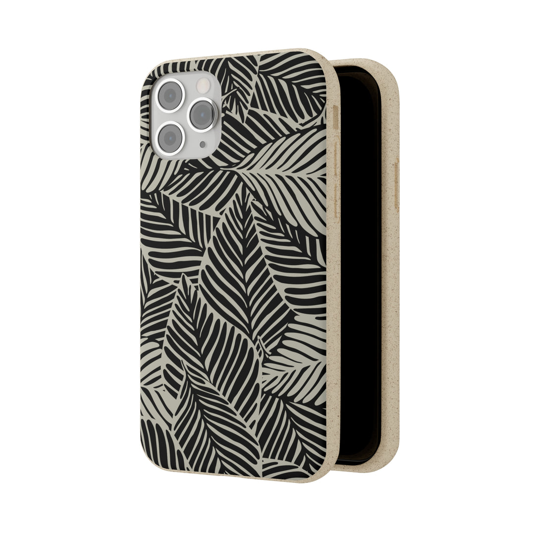 Elegant Leaf-Pattern Biodegradable Phone Case