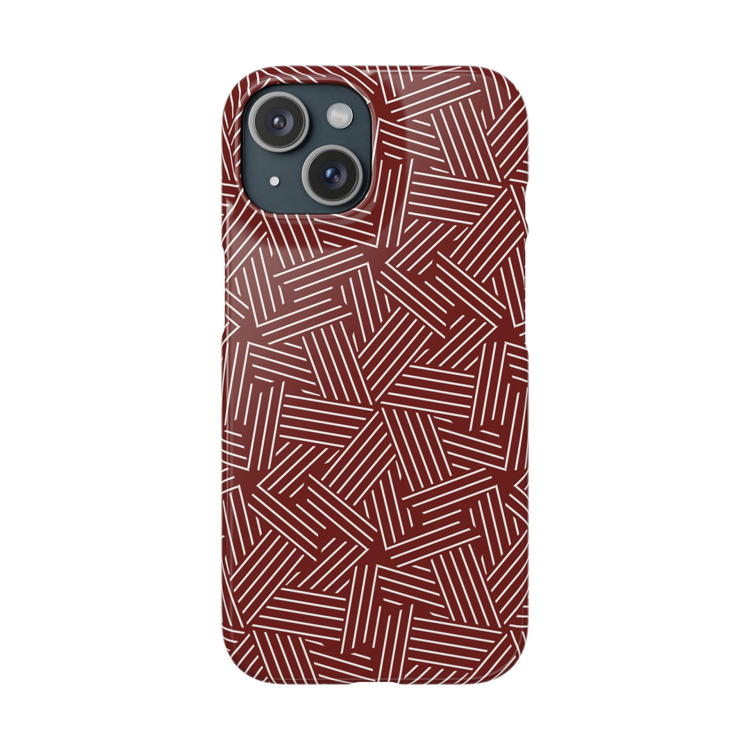 Red Line Pattern Case