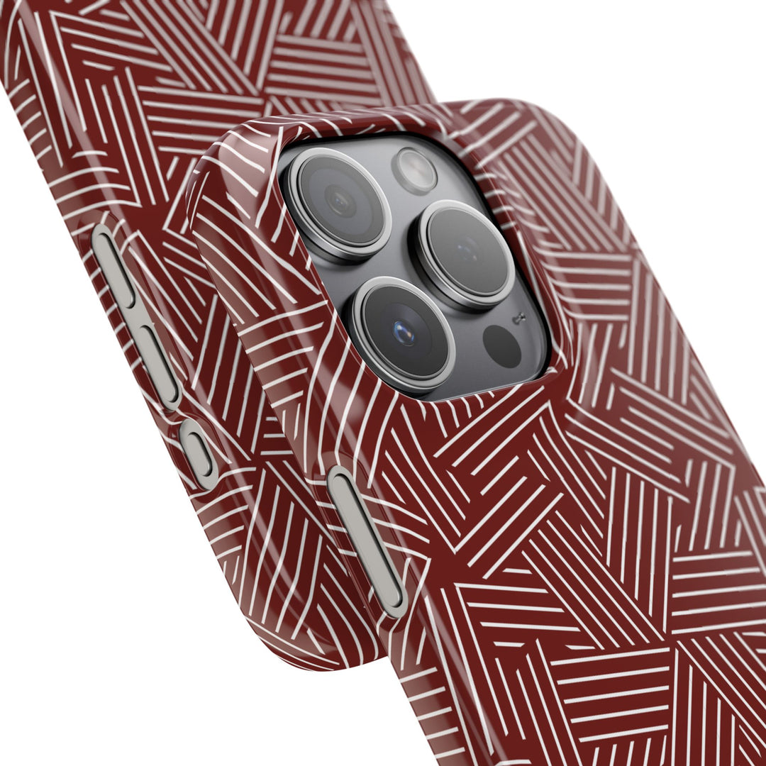 Red Line Pattern Case