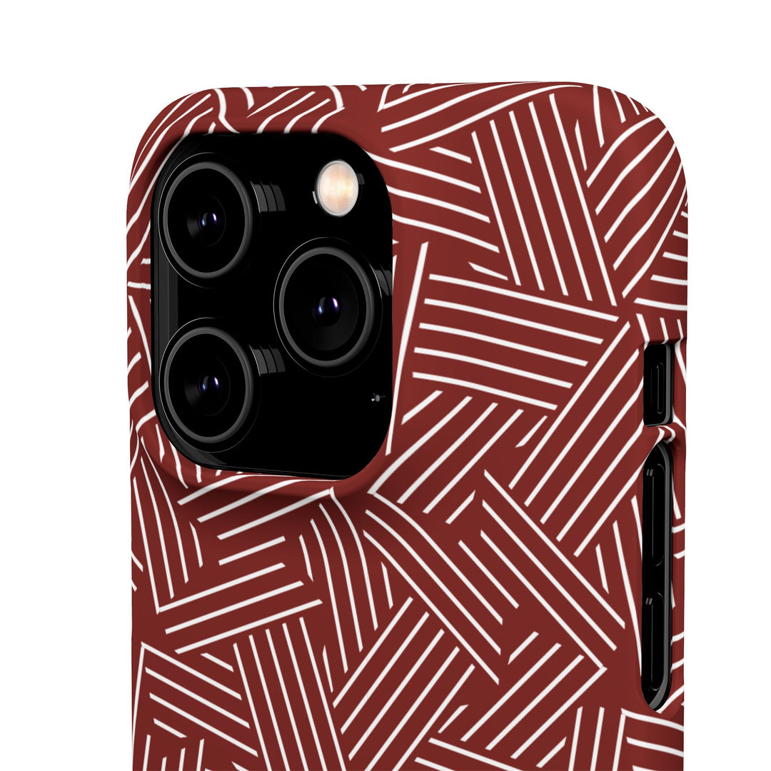 Red Line Pattern Case