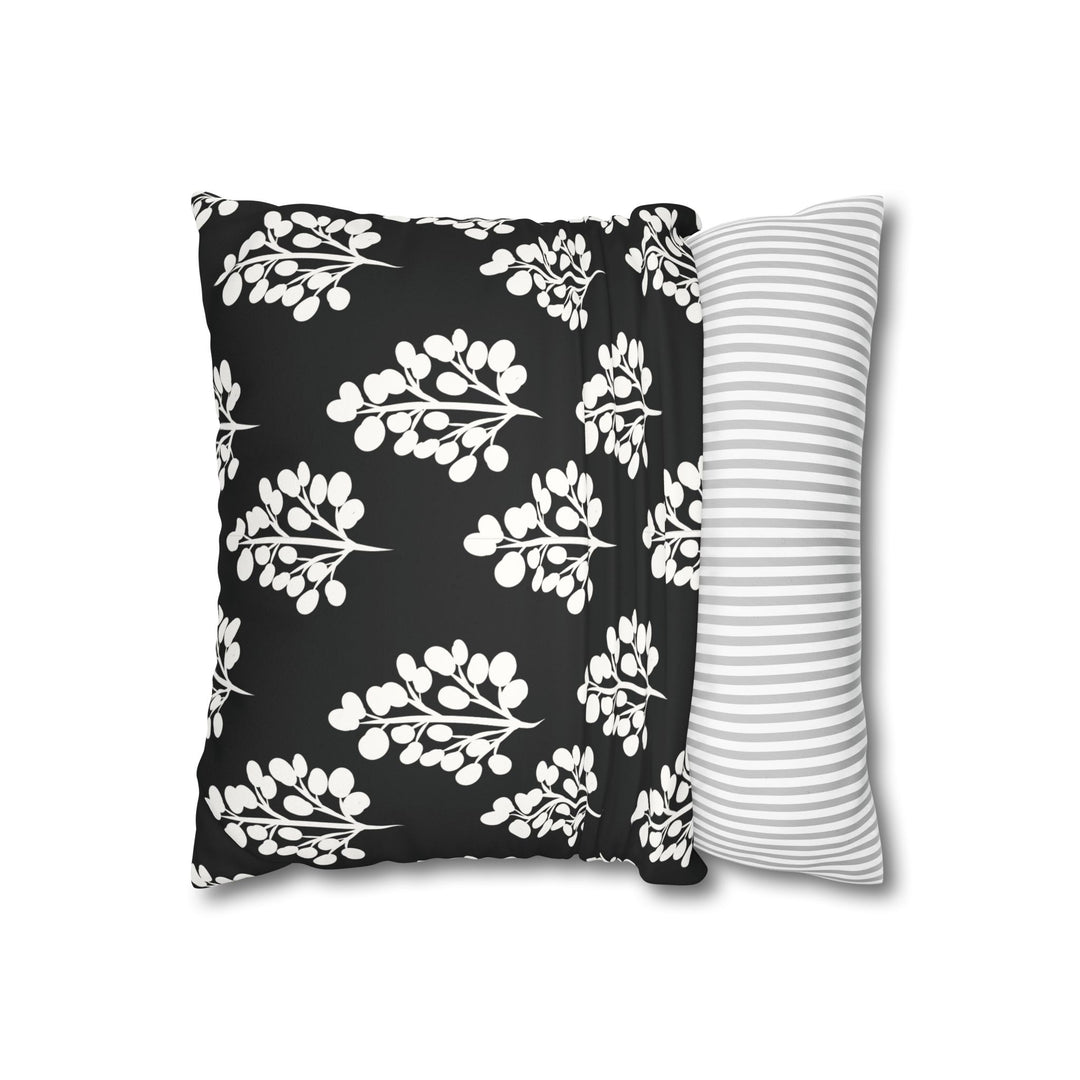 Pillow Cover - Chic Black & White Botanical Design