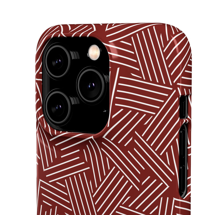 Red Line Pattern Case