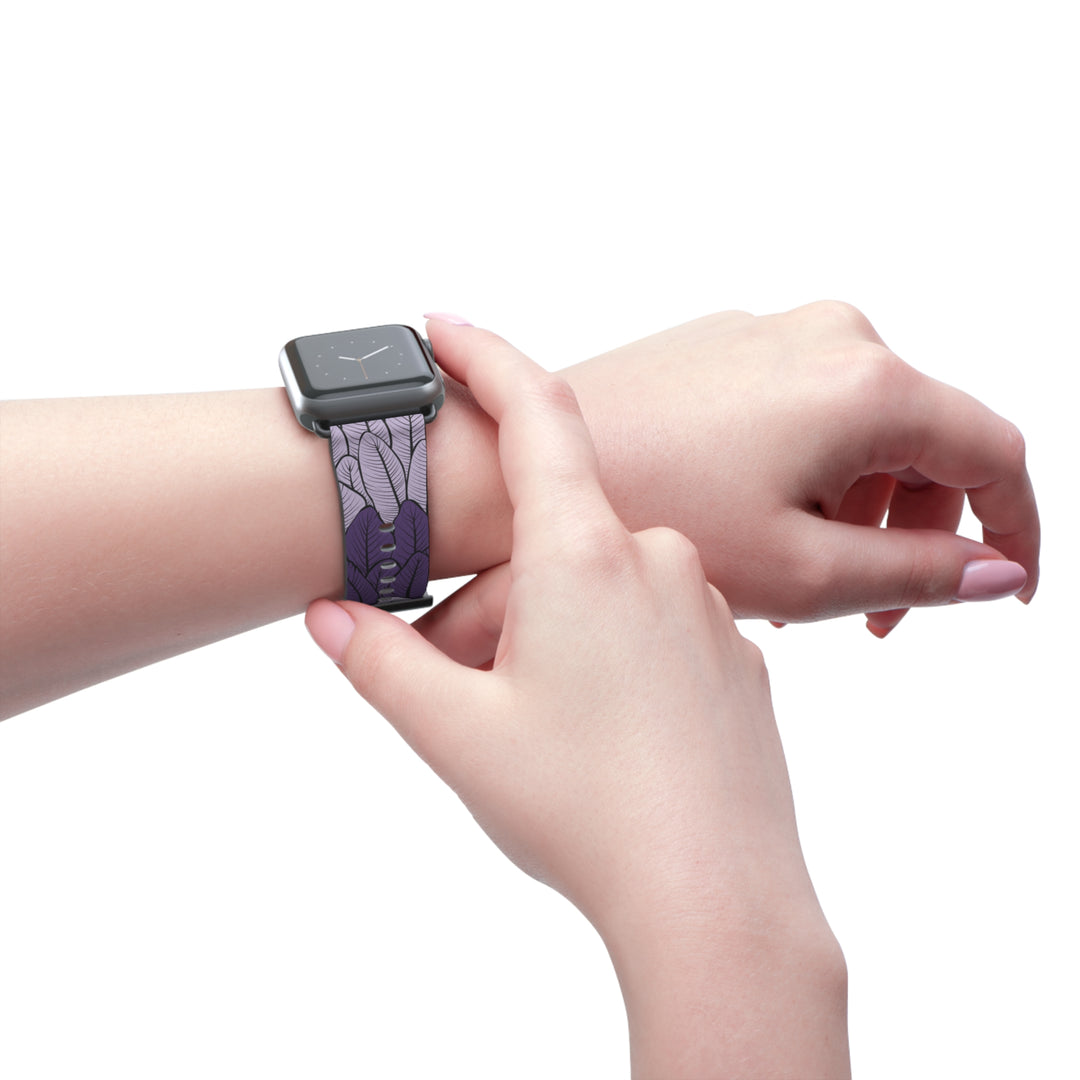 Purple Leaves Watch Band