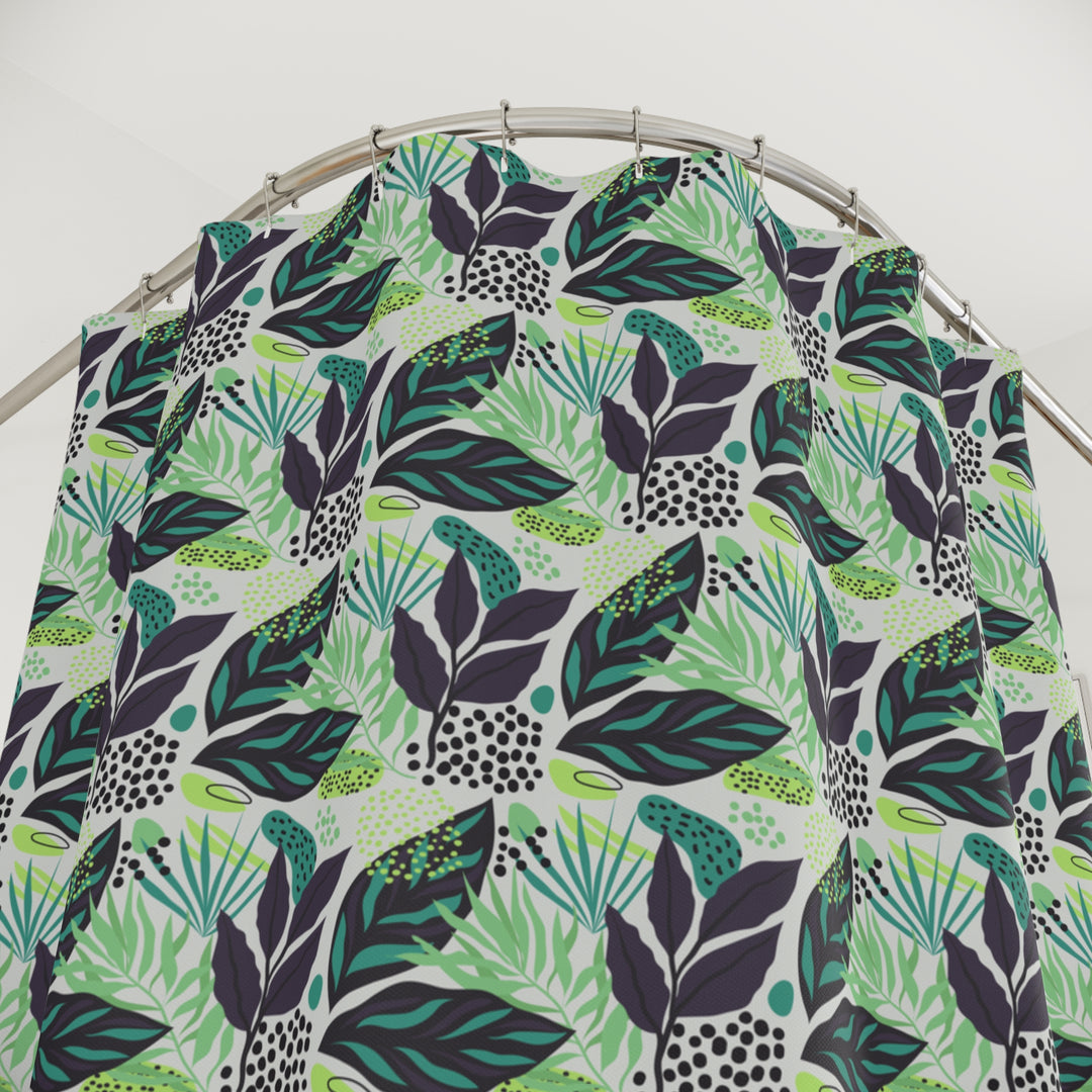 Shower Curtain - Vibrant Tropical Leaf Design