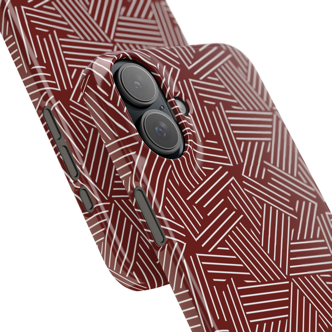 Red Line Pattern Case