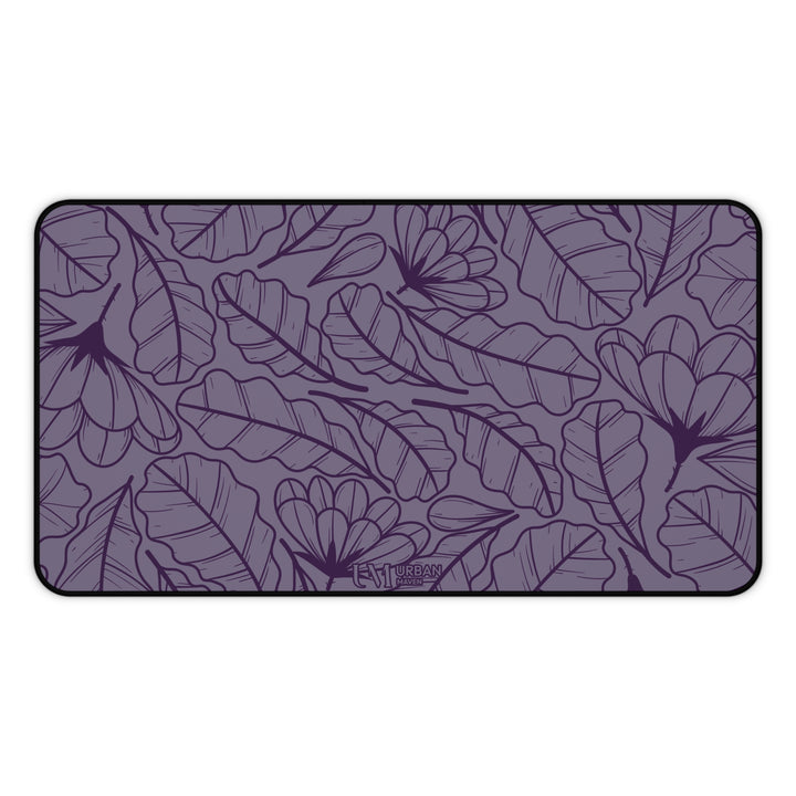 Urban Maven Desk Mat - Purple Tropical Leaf Design