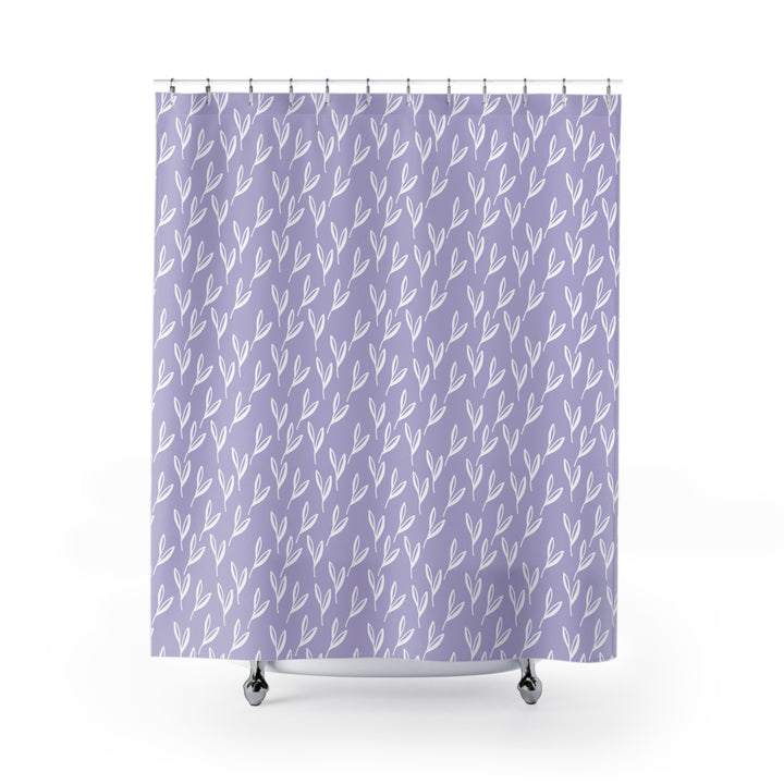 Shower Curtain - Lavender Leaf Pattern