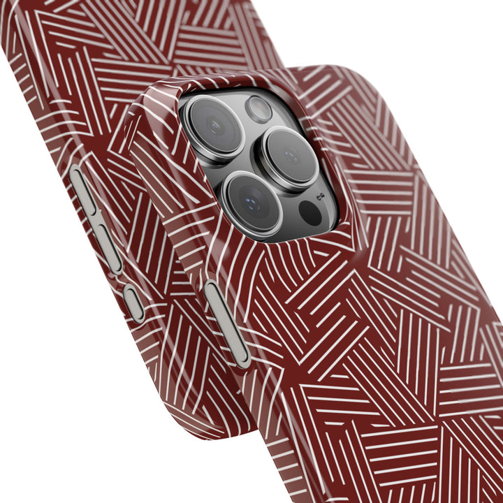 Red Line Pattern Case