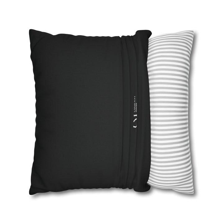 Pillow Cover - Bold Black & White Leaf Design