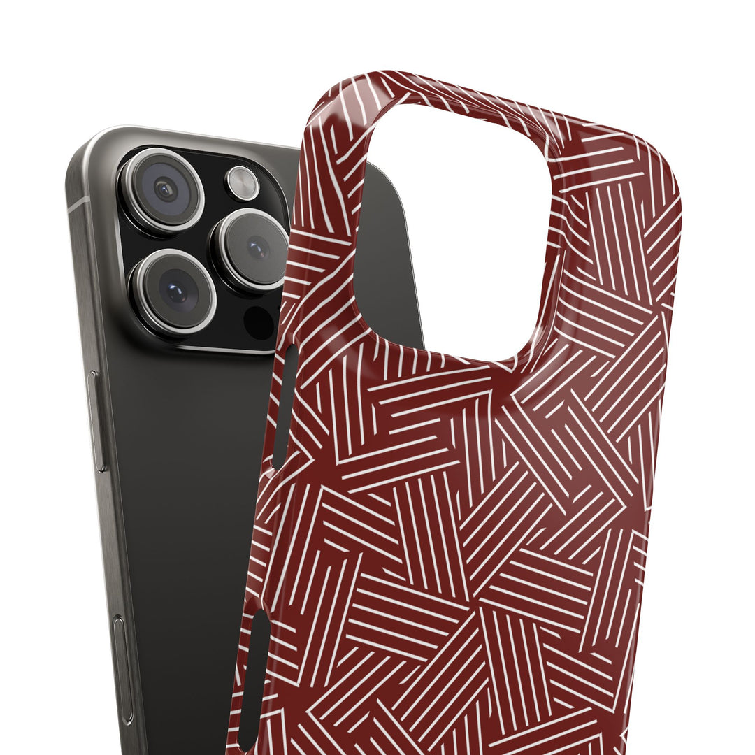 Red Line Pattern Case