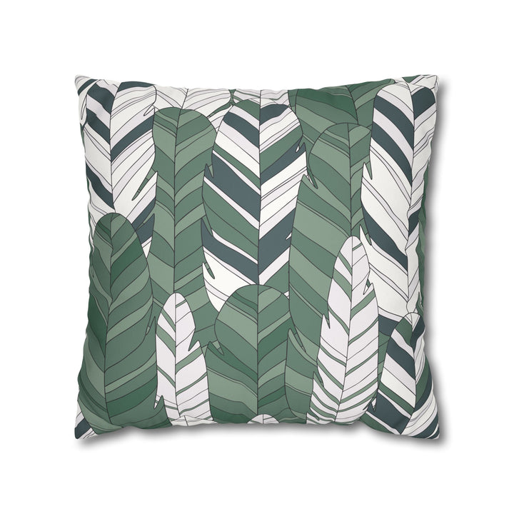 Pillow Cover - Tropical Leaf Design