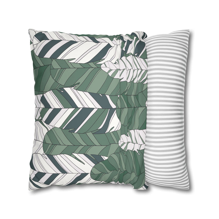 Pillow Cover - Tropical Leaf Design