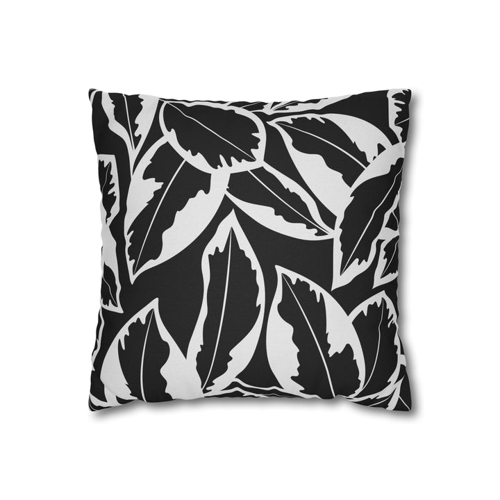 Pillow Cover - Bold Black & White Leaf Design