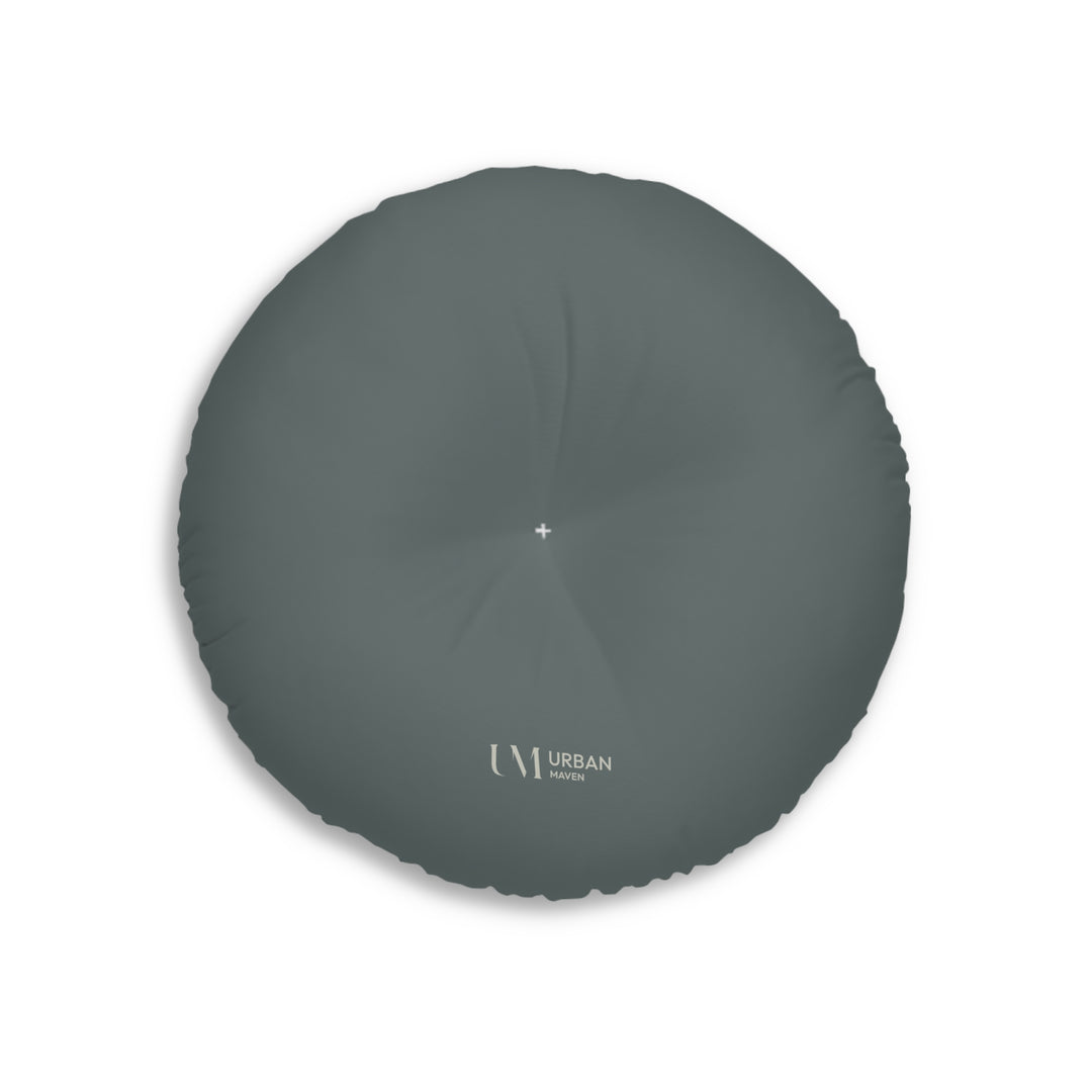 Modern and Minimalist Tufted Floor Pillow, Round Design