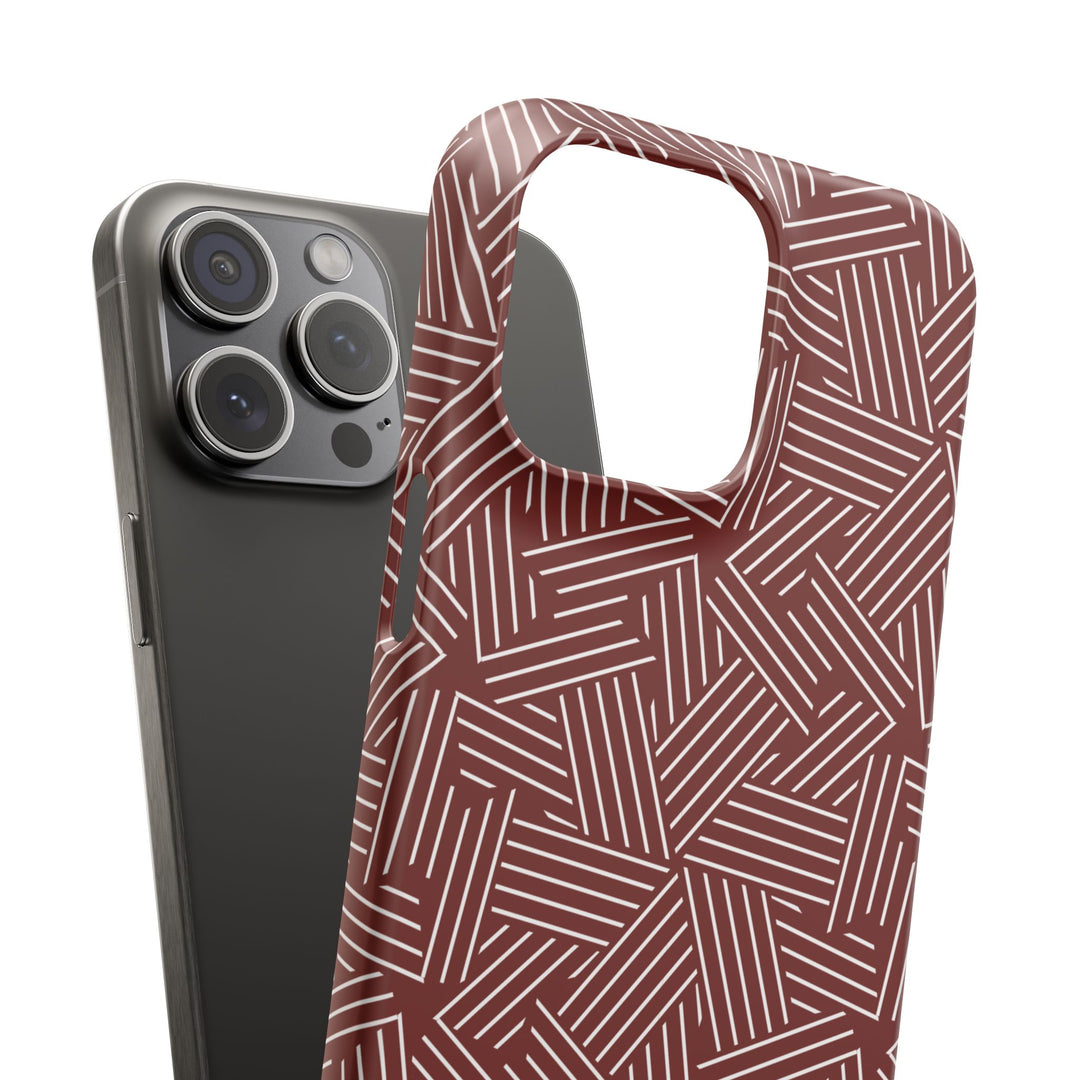 Red Line Pattern Case