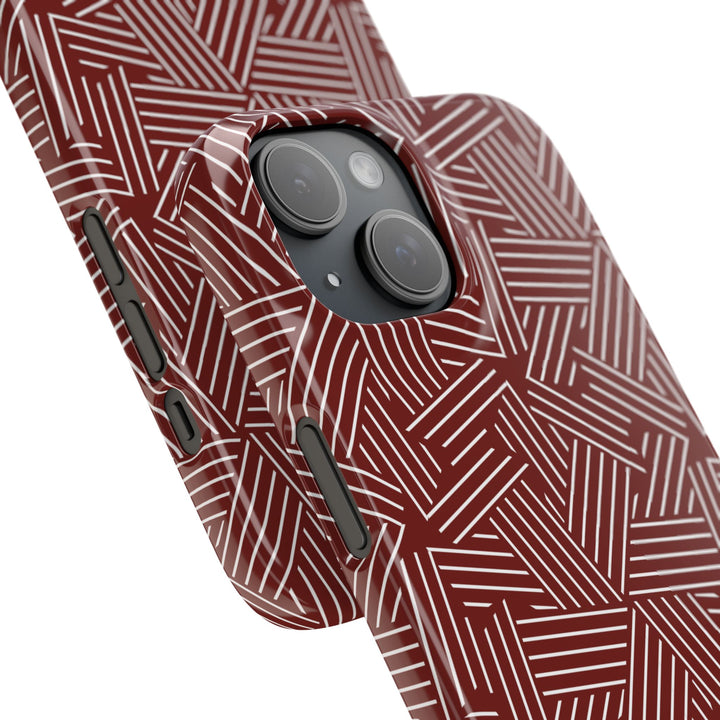 Red Line Pattern Case