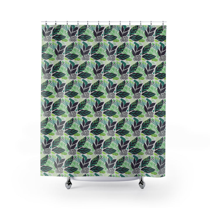 Shower Curtain - Vibrant Tropical Leaf Design