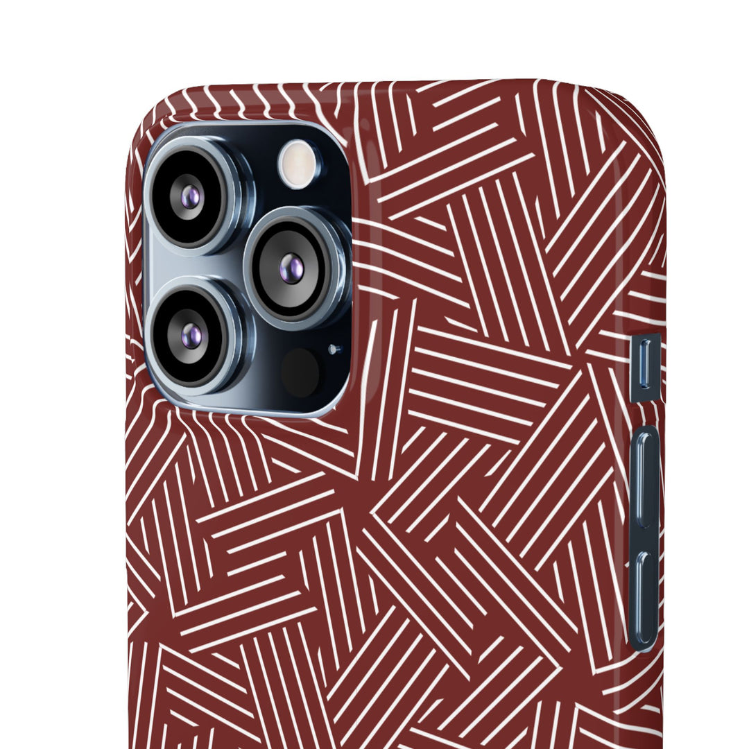 Red Line Pattern Case