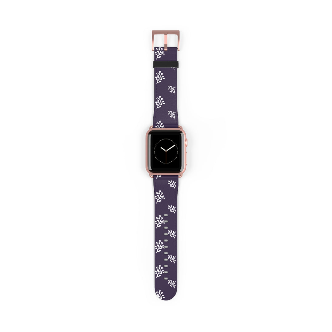 Delicate Bloom Faux Leather Watch Band