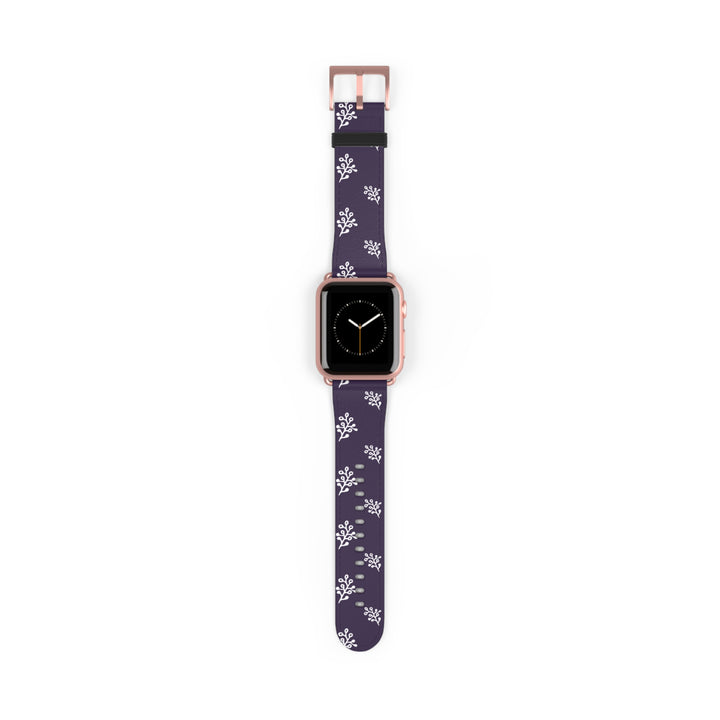 Delicate Bloom Faux Leather Watch Band