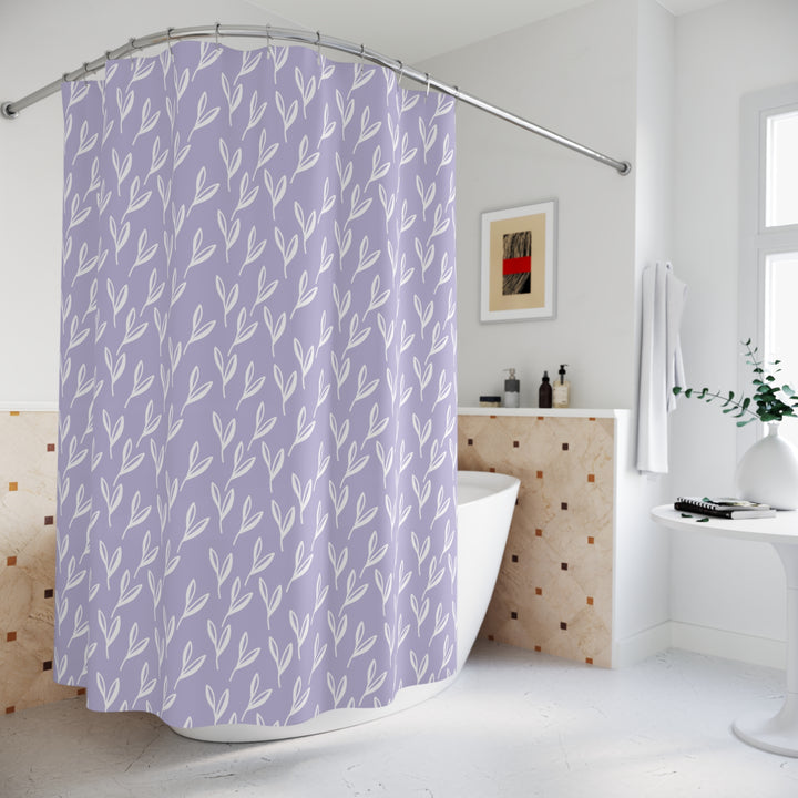 Shower Curtain - Lavender Leaf Pattern